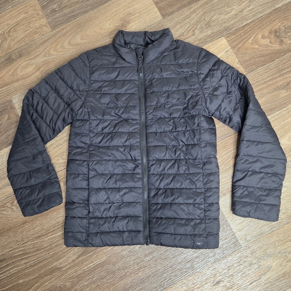 Lands' End Puffer Jacket‎ Size M 8 Black Quilted Lightweight Gorpcore Outdoor